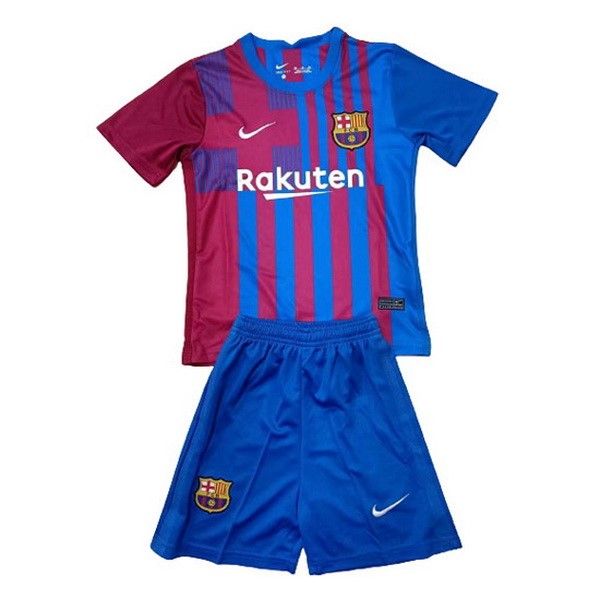 Camiseta Barcelona 1ª Niño 2021 2022 Azul Rojo